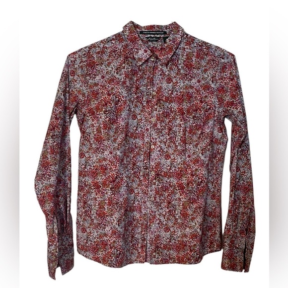 Eddie Bauer Shirt Button Down Wrinkle Resistant Watercolor Print Size S Top - Picture 1 of 9